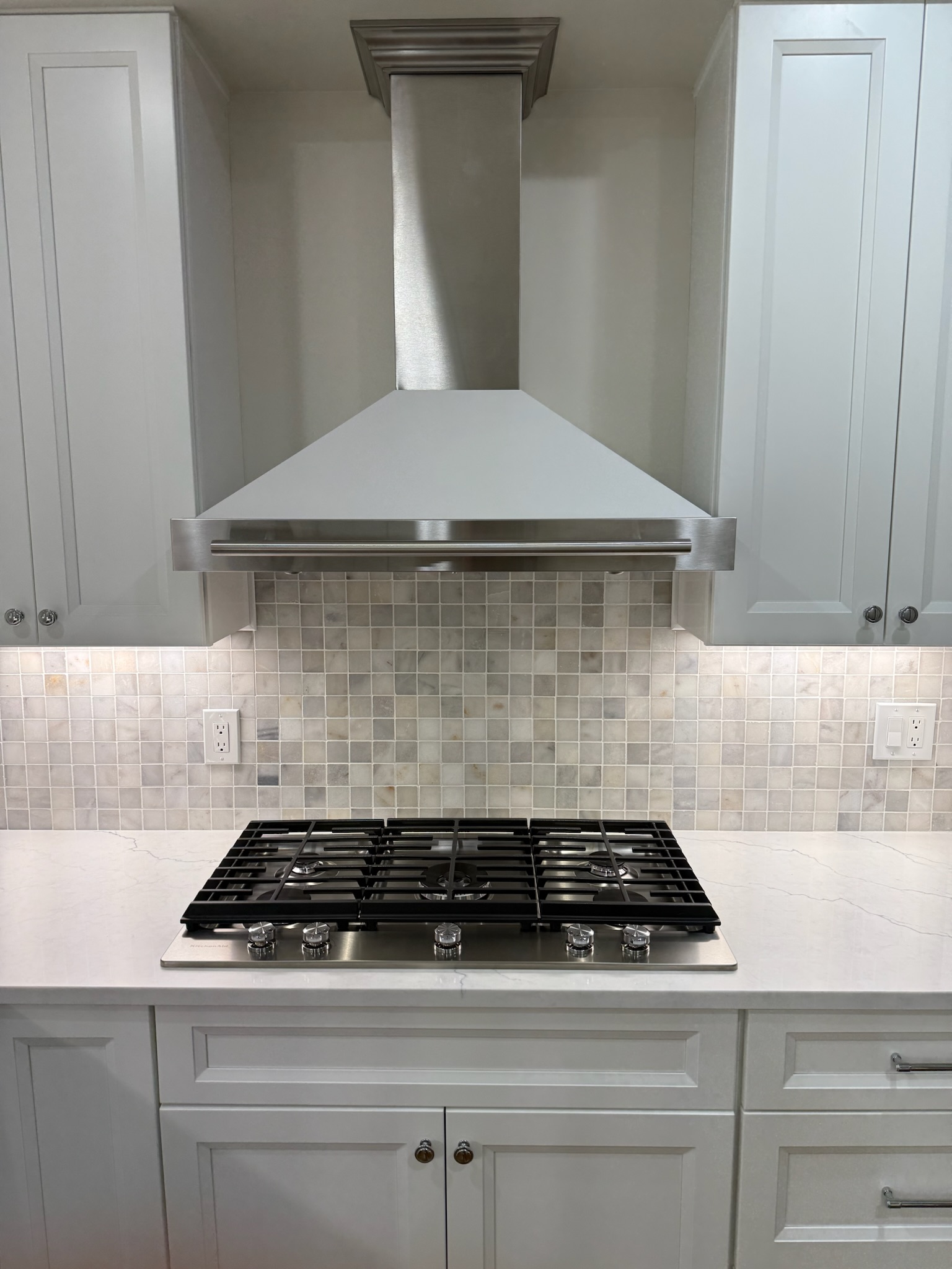 Kitchen stove remodeling project by Serge Construction
